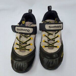 Shimano SPD Road SH-M037 Tan Grey Suede Lace Up Mens Cycling Shoes Sz 7.5